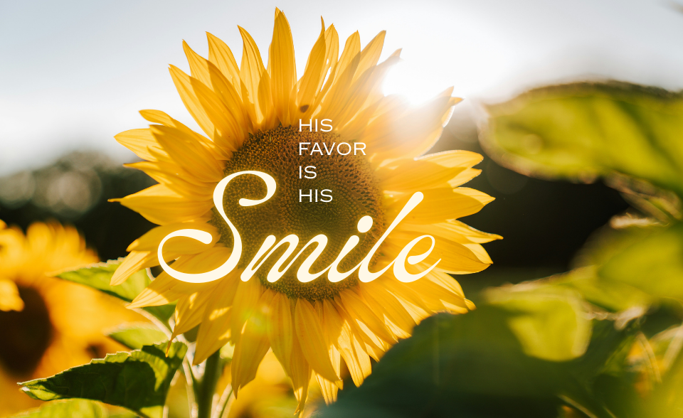 His favor is his smile